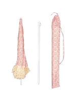 PLÁŽOVÝ A ZAHRADNÍ SLUNEČNÍK SE STŘAPCI 174 CM ČERVENÝ