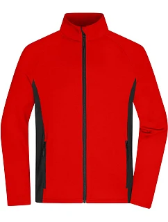 JN Pánská strečová fleecová bunda 02. red/black model 22415239 - Daiber
