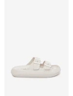 Dámské pěnové pantofle s přezkami Vinceza – bílé