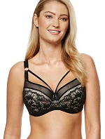 Dámská podprsenka Gwen-B4 Černá s béžovou - Gorteks