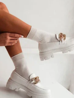 DÁMSKÉ BAVLNĚNÉ PONOŽKY S LUREXOVÝM ŽEBROVÁNÍM 0200.060