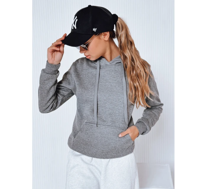 Dámská mikina BASIC s kapucí antracitová BY0172
