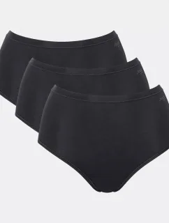 Dámské kalhotky GO Daily Cotton Highwaist 3P - BLACK - černé 0004 - SLOGGI