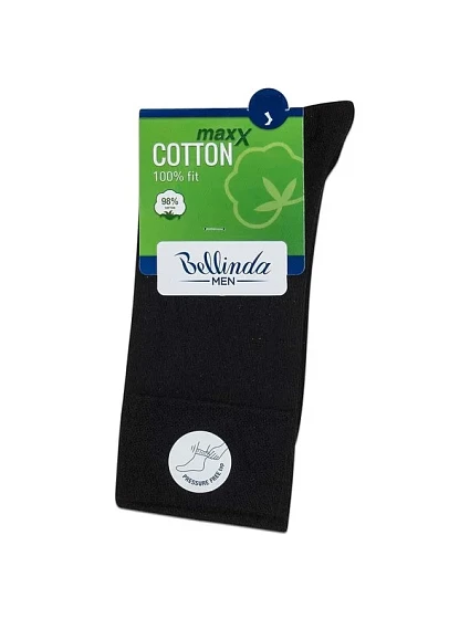 Pánské bavlněné ponožky COTTON model 15435830 MEN SOCKS černá - Bellinda Pánské bavlněné ponožky COTTON model 15435830 MEN SOCKS černá - Bellinda