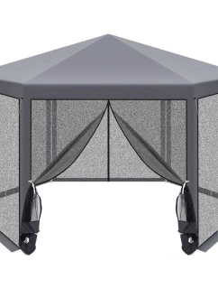 Zahradní pavilon 2x2x2x2,5 m s šedou moskytiérou