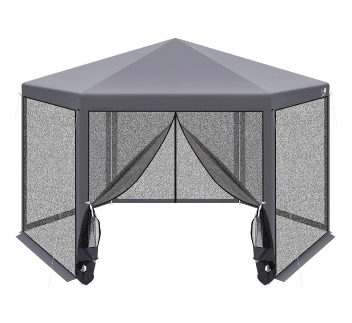 Zahradní pavilon 2x2x2x2,5 m s šedou moskytiérou Zahradní pavilon 2x2x2x2,5 m s šedou moskytiérou