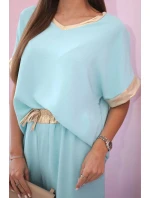 Viskózový komplet se zlatým lemováním mincovna Viskózový komplet se zlatým lemováním mincovna