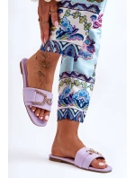 Dámské klasické Žabky s ozdobou fialové model 21627244 - Boto Dámské klasické Žabky s ozdobou fialové model 21627244 - Boto