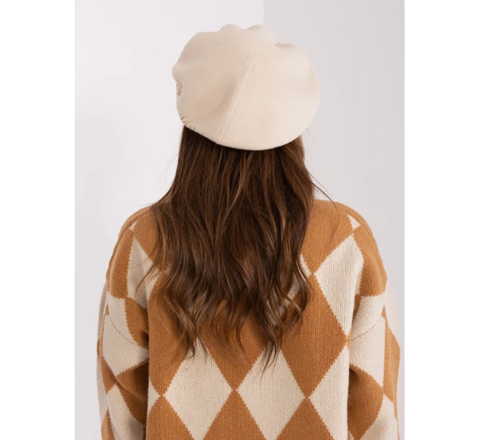 Czapka AT CZ model 18997430 jasny beżowy - FPrice Czapka AT CZ model 18997430 jasny beżowy - FPrice