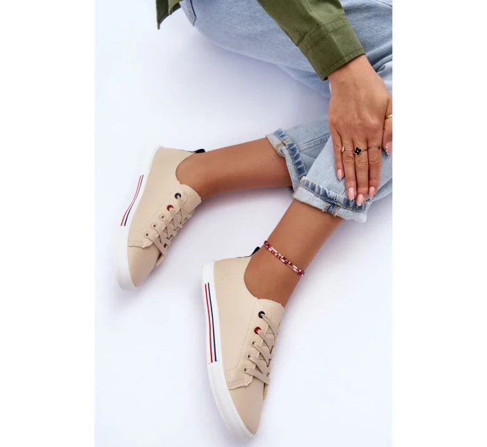 Dámská kožená sportovní obuv béžová Mosaia Dámská kožená sportovní obuv béžová Mosaia