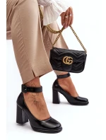 Lodičky na vysokém podpatku s přezkou, černá Idovana Lodičky na vysokém podpatku s přezkou, černá Idovana