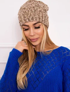 Fleecová čepice  tmavě béžová model 18750839 - K-Fashion