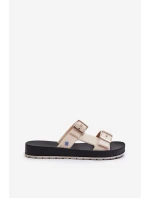 Dámské žabky na ploché podrážce model 21661882 Bežové - Zaxy