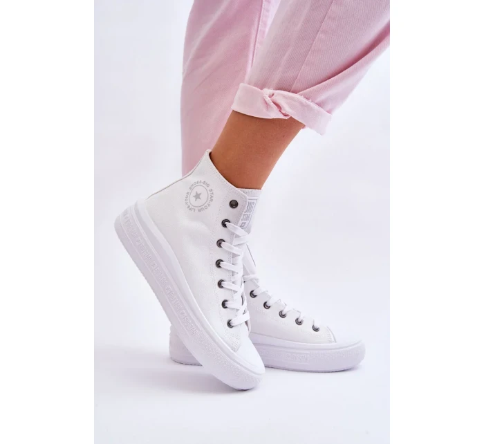Dámské vysoké tenisky Big Star Bílé Dámské vysoké tenisky Big Star Bílé
