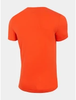 Pánské tričko H4L22-TSM010-70S oranžové - 4F