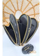 Dámská kabelka přes rameno ST-76 Černá vzor - Bruno Rossi