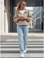 Dámská oversize bunda CATRAL tmavě béžová FashionStreet TY4190
