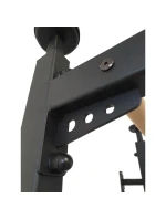 ROZKLÁDACÍ DŘEVĚNO-KOVOVÝ GYMNASTICKÝ ŽEBŘÍK S KOVOVOU HRAZDOU V DUBOVÉ LAVICI 511