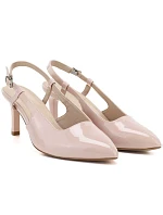 Lakované růžové lodičky bez podpatku Sergio Leone SK157