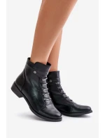 Zateplené dámské boty na plochém podpatku černé model 21672283 - Boto Zateplené dámské boty na plochém podpatku černé model 21672283 - Boto