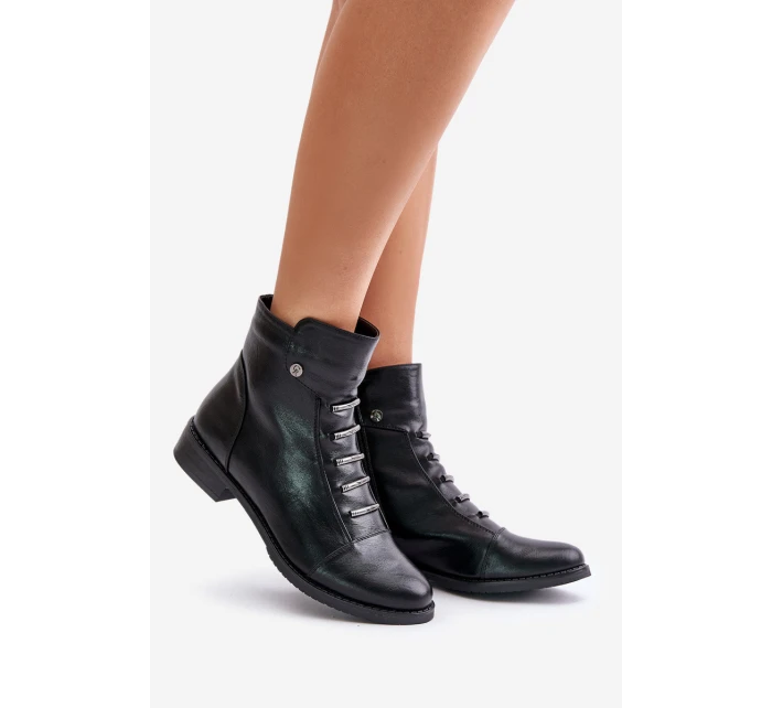 Zateplené dámské boty na plochém podpatku černé model 21672283 - Boto Zateplené dámské boty na plochém podpatku černé model 21672283 - Boto