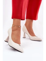 Elegantní Lodičky Na Se  Béžové model 21692763 - VINCEZA