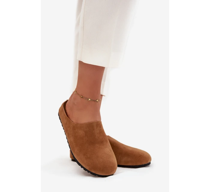 Dámské pantofle na platformě Camel Sylviane