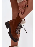 Dámské trekové boty z eko kůže Camel model 21744744 - Boto Dámské trekové boty z eko kůže Camel model 21744744 - Boto