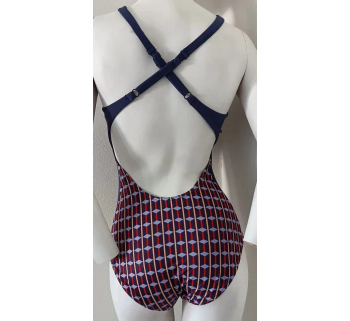 Dámské jednodílné plavky S43D tmavě modré - Self