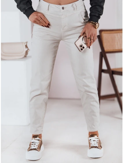 Dámské džínové kalhoty STREETSTYLE light beige FashionStreet UY2375