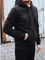 Pánská zateplená mikina s kapucí černá FashionStreet BX5918 Pánská zateplená mikina s kapucí černá FashionStreet BX5918