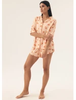Henderson Dámské pyžamo 42686 Naranja kr/r S-2XL pruhované Henderson Dámské pyžamo 42686 Naranja kr/r S-2XL pruhované