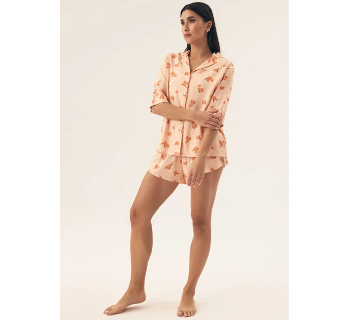 Henderson Dámské pyžamo 42686 Naranja kr/r S-2XL pruhované Henderson Dámské pyžamo 42686 Naranja kr/r S-2XL pruhované