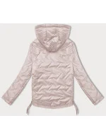 Perleťově růžová dámská bunda se stahovacími boky S'West (B8360-51)