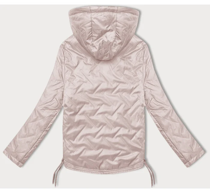 Perleťově růžová dámská bunda se stahovacími boky S'West (B8360-51)