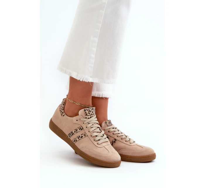 Zazoo N1068 Semišové Nízké Dámské Tenisky Beige
