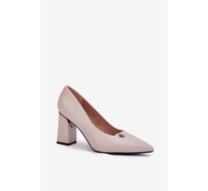 Elegantní Lodičky Na Podpatku Vinceza 62224 Šedé