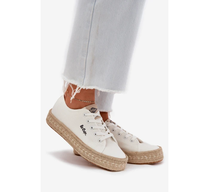 Dámské Tenisky S Pletením model 21694029 Bílé - Lee Cooper Dámské Tenisky S Pletením model 21694029 Bílé - Lee Cooper