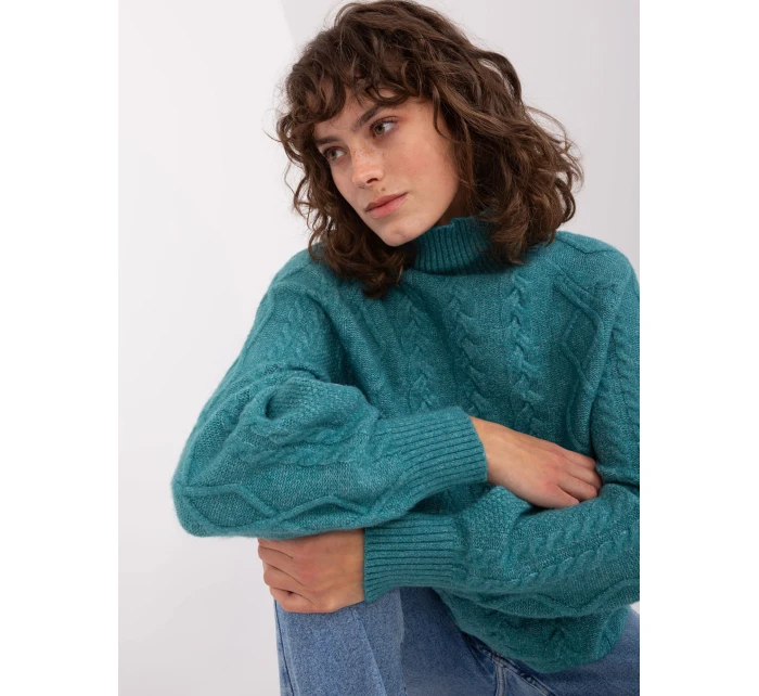 Sweter AT SW  turkusowy model 19014804 - FPrice