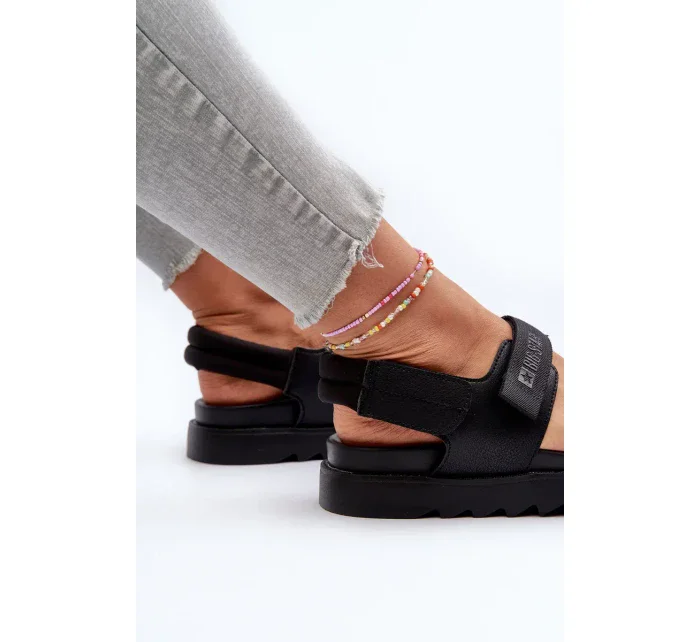 Dámské sandály na platformě Big Star černé Dámské sandály na platformě Big Star černé