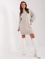 Dámské svetrové šaty 2367-1.35P světle béžové - Fprice