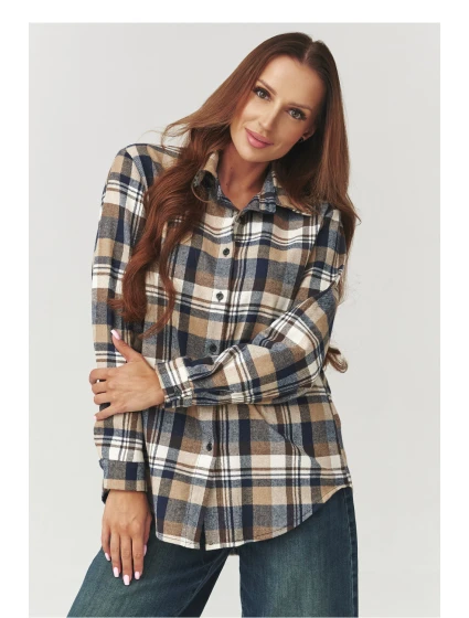 Košile s dlouhým rukávem  model 219732 Makadamia