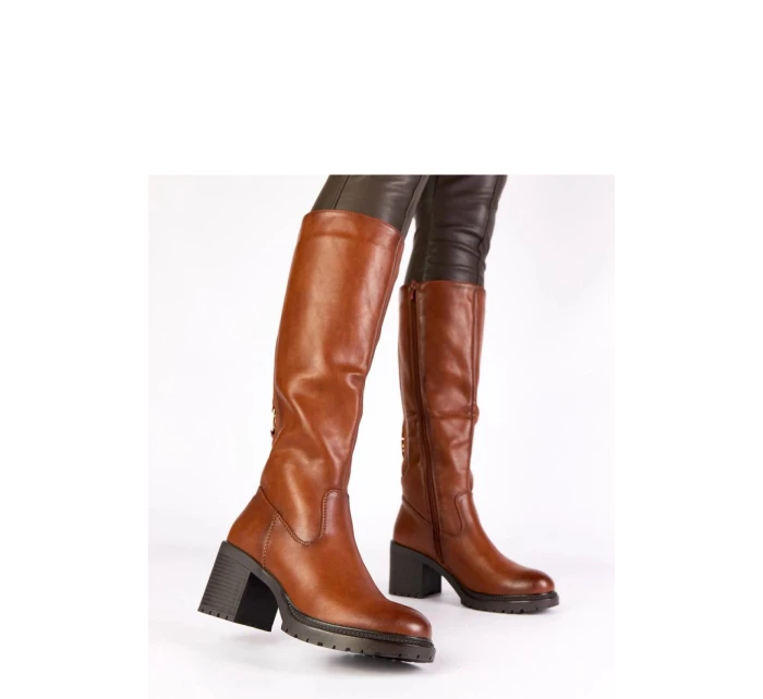 Kozačky na podpatku  model 222052 Solea