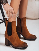 Dámské semišové velbloudí kozačky Dstreet model 21994952 - FashionStreet