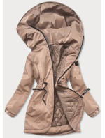 Béžová dámská bunda s kapucí model 17556024 - S'WEST