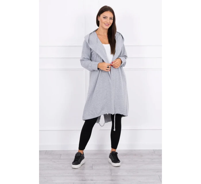 Šedá bunda s potiskem Šedá bunda s potiskem