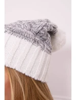 Paris fleecová čepice K213 bílá+šedá Paris fleecová čepice K213 bílá+šedá