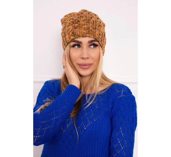 Fleecová čepice Roksana K209 hnědá