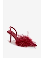 Lodičky s a patou bordó model 21715210 - Boto