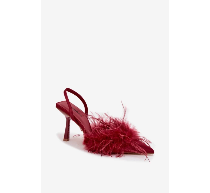 Lodičky s a patou bordó model 21715210 - Boto